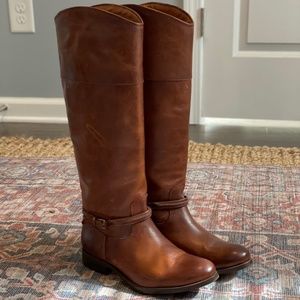 Frye Riding Boots, Melissa Seam Tall, Size 7, Color Cognac